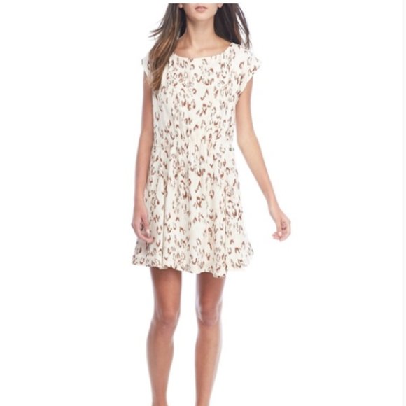 Free People Fake Love Mini Dress in Ivory Combo - Picture 2 of 8